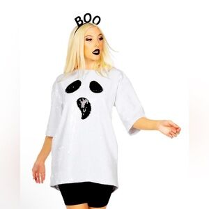 NWT Tipsy Elves Sequin Boo Top/Mini dress. Size M.